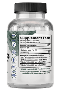 Vegan Omega-3 Gold - Plant Based Algae-Derived EPA & DHA